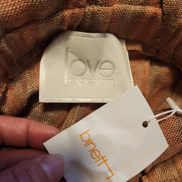 NWT Love Binetti Lagenlook 100% Linen Striped Pants Size Small - Picture 8 of 8